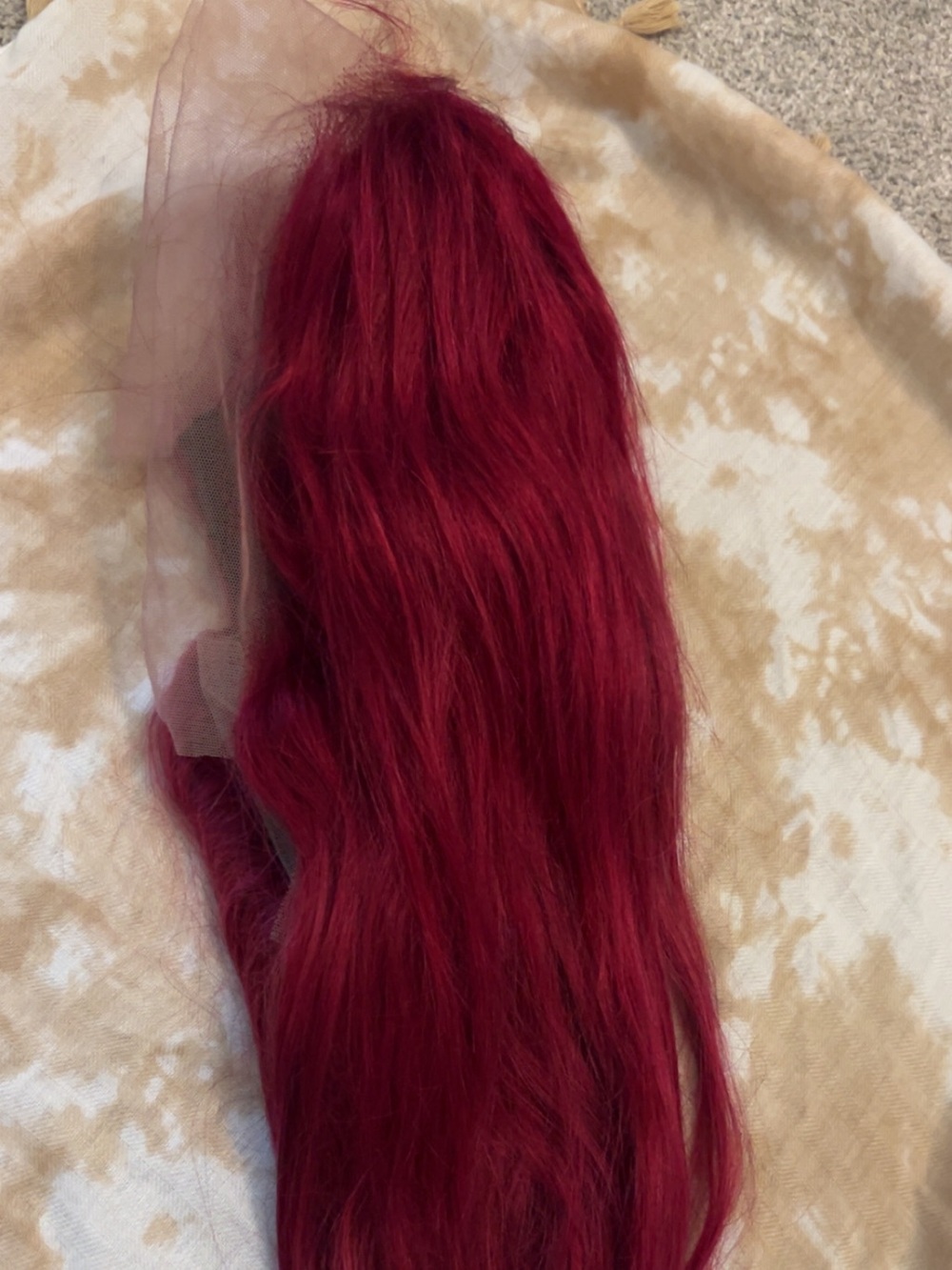 Deep Red Women’s Hairpiece Wig - Unbranded
